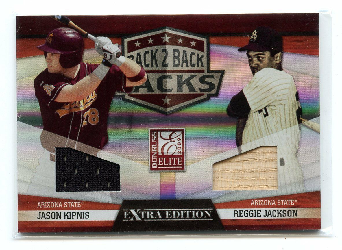 2009 Elite Extra Edition Back to Back Materials #2 Kipnis Reggie Jackson /250 Image 1