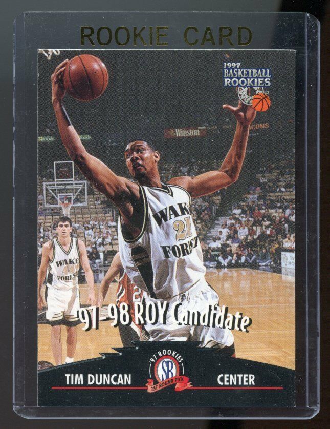 1997 Score Board Rookies #57 Tim Duncan ROY Rookie Card Image 1