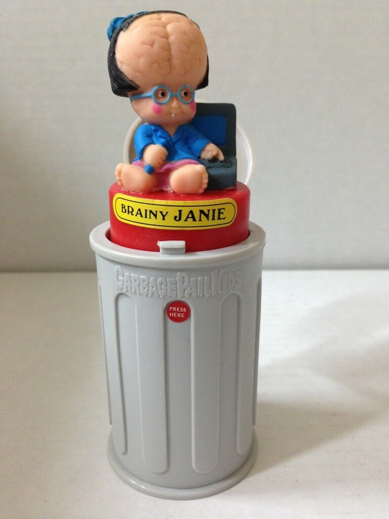 1985 Topps Imperial Toys GARBAGE PAIL KIDS BRAINY JANIE Pop-Up GPK Image 1