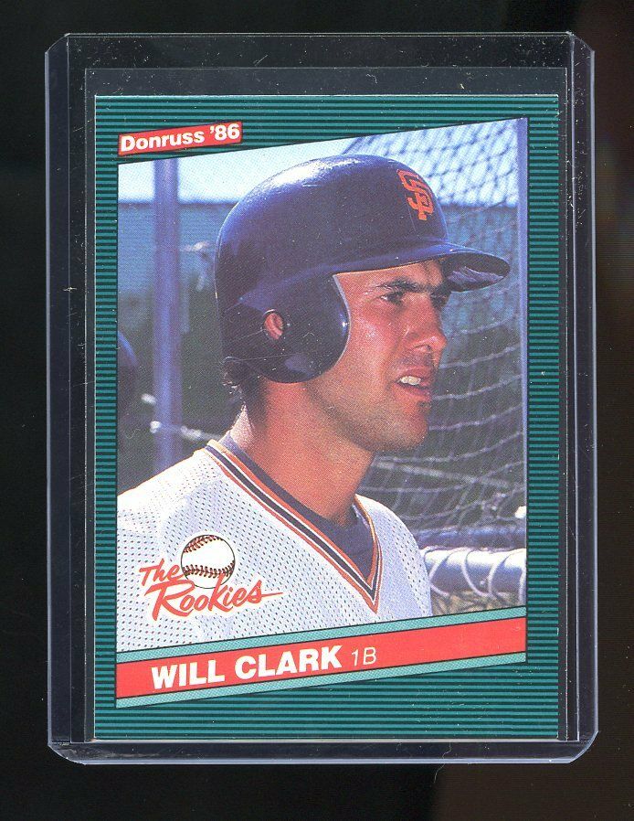 1986 Donruss Rookies #32 Will Clark San Francisco Giants Rookie Card Image 1