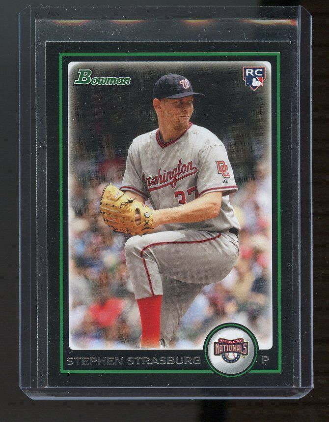 2010 Bowman Draft #BDP1 Stephen Strasburg Washington Nationals Rookie Card Image 1