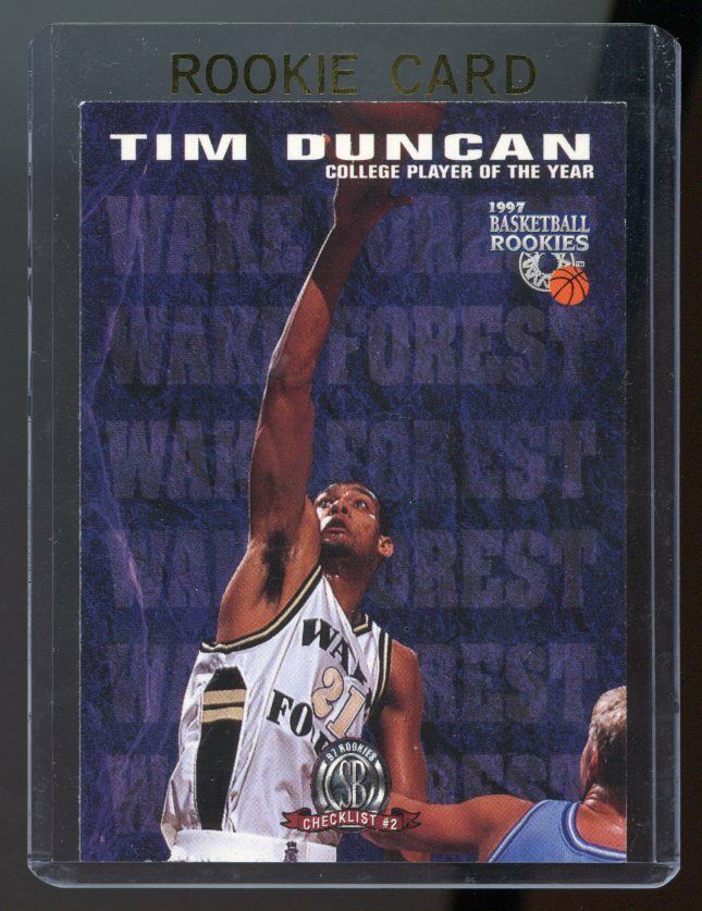 1997 Score Board Rookies #72 Tim Duncan AA CL Rookie Card Image 1