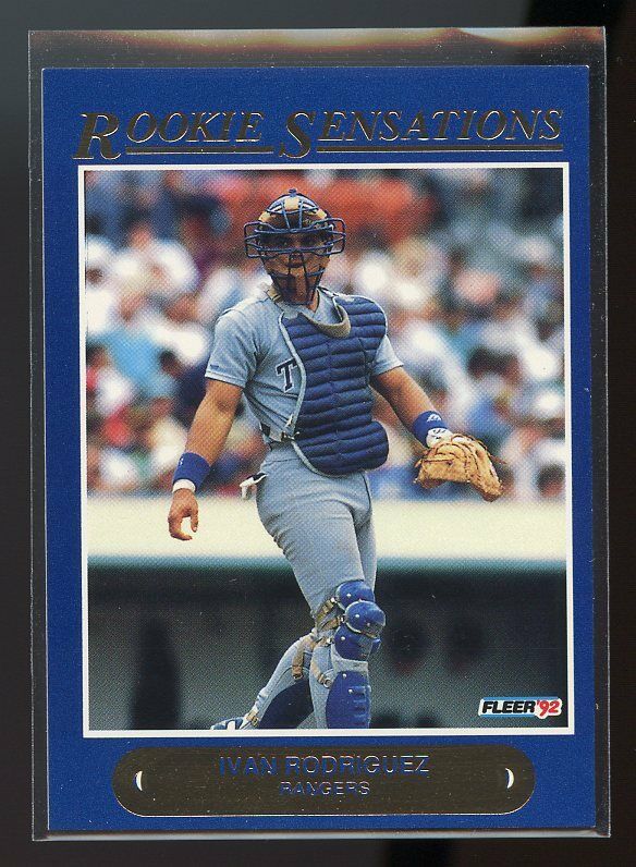 1992 fleer rookie sensations #12 IVAN RODRIGUEZ texas rangers Image 1