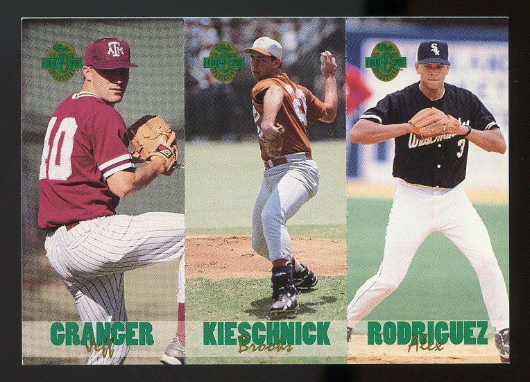 1993 classic four sport tri-cards #tc3 ALEX RODRIGUEZ minor league ROOKIE card Image 1