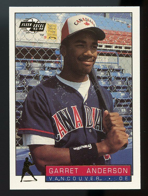 1993-94 fleer excel #23 GARRET ANDERSON california angels ROOKIE card Image 1