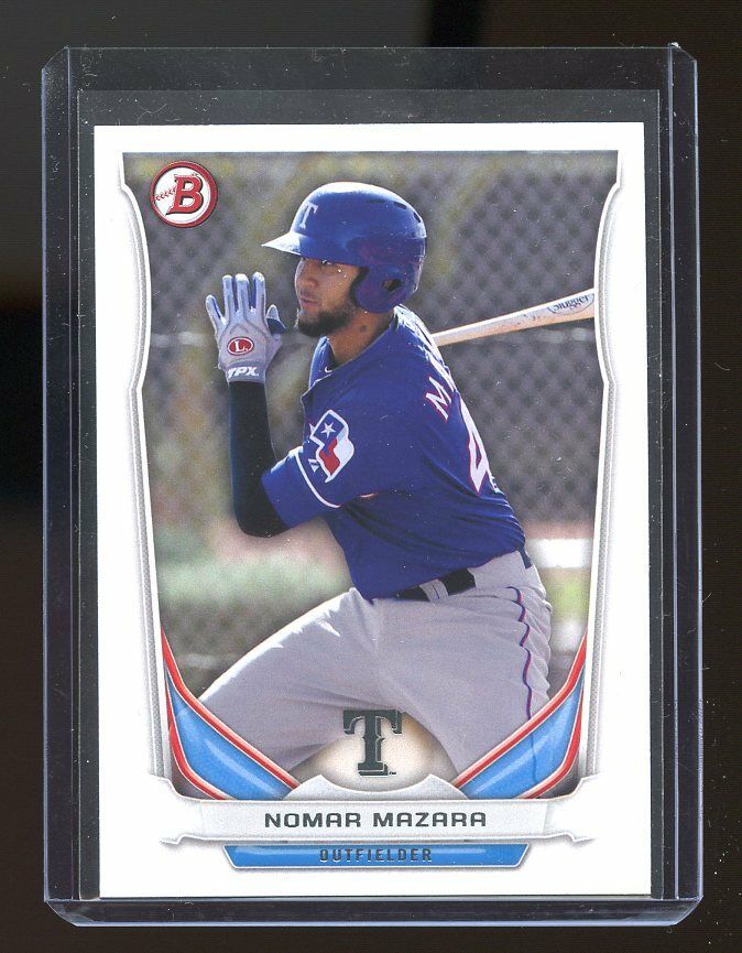 2014 Bowman Draft Top Prospects #TP90 Nomar Mazara Texas Rangers Rookie Card Image 1