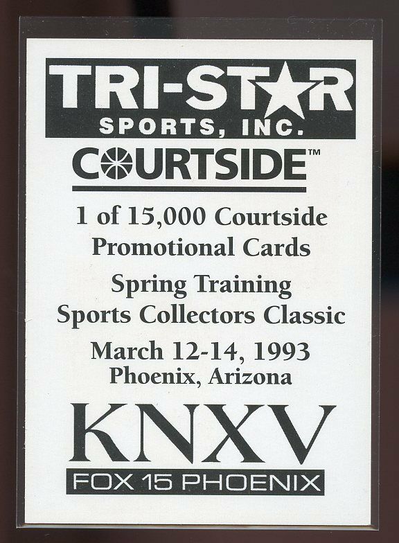 1990 Courtside Charles Barkley Tri-Star Sports Collectors Classic PROMO Image 2