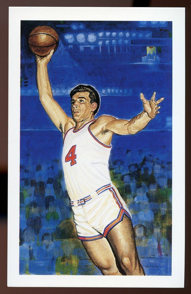 1992-93 Center Court #8 Dolph Schayes /10,000 Collectible Post Card Image 1