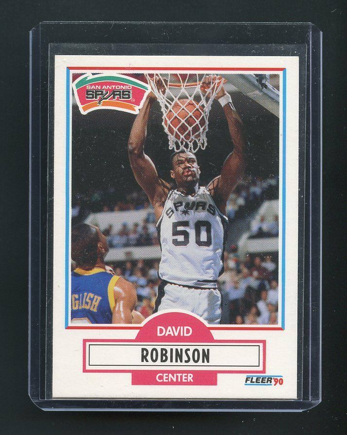 1990-91 Fleer #172 David Robinson San Antonio Spurs Rookie Card Image 1