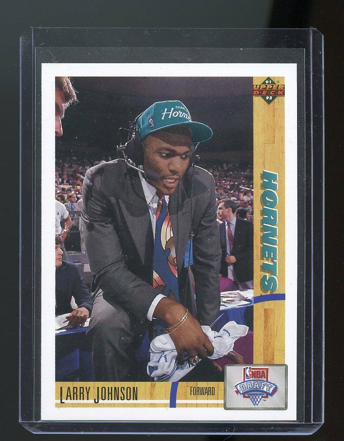 1991-92 Upper Deck Draft #2 Larry Johnson Charlotte Hornets Rookie Card Image 1