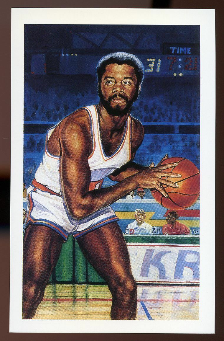 1992-93 Center Court #10 Walt Frazier /10,000 Collectible Post Card Image 1