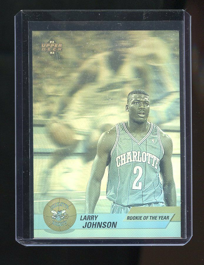 1992-93 UD Award Winners  #AW5 Larry Johnson Charlotte Hornets Rookie Card Image 1