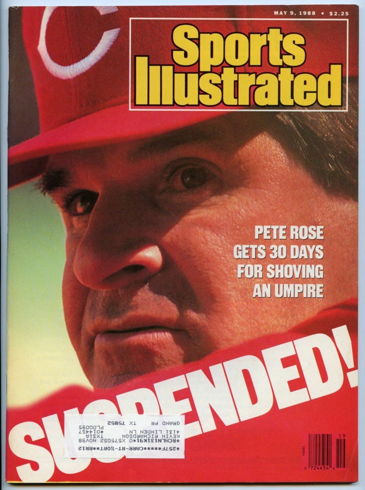 Cincinnati Reds Pete Rose Sports Illustrated Cover by Sports