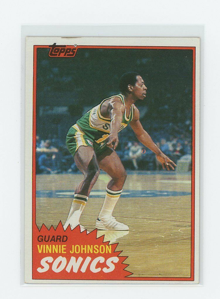 1981-82 Topps #W99 Vinnie Johnson Sonics Rookie Card Image 1