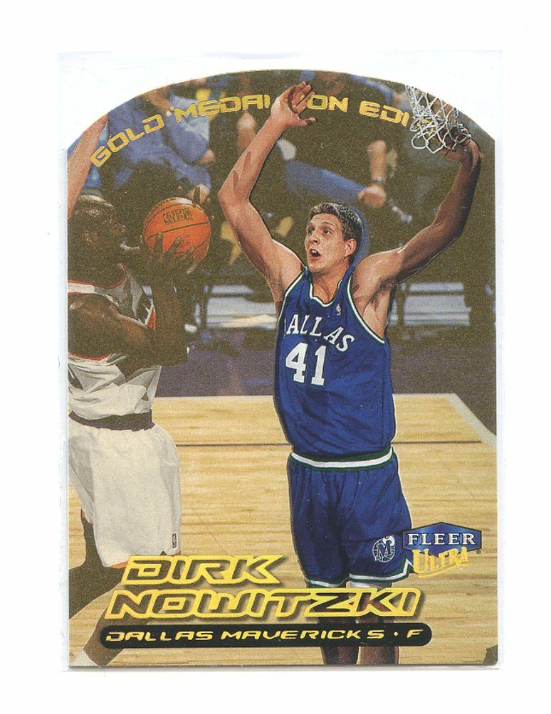 1999-00 Fleer Ultra Gold #53G Dirk Nowitzki Mavericks 2nd Year Insert Card Image 1