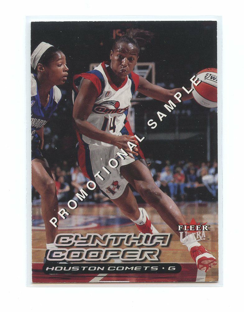 2000 Fleer Ultra WNBA Promotional Sample #1 Cynthia Cooper Houston Comets Card Image 1