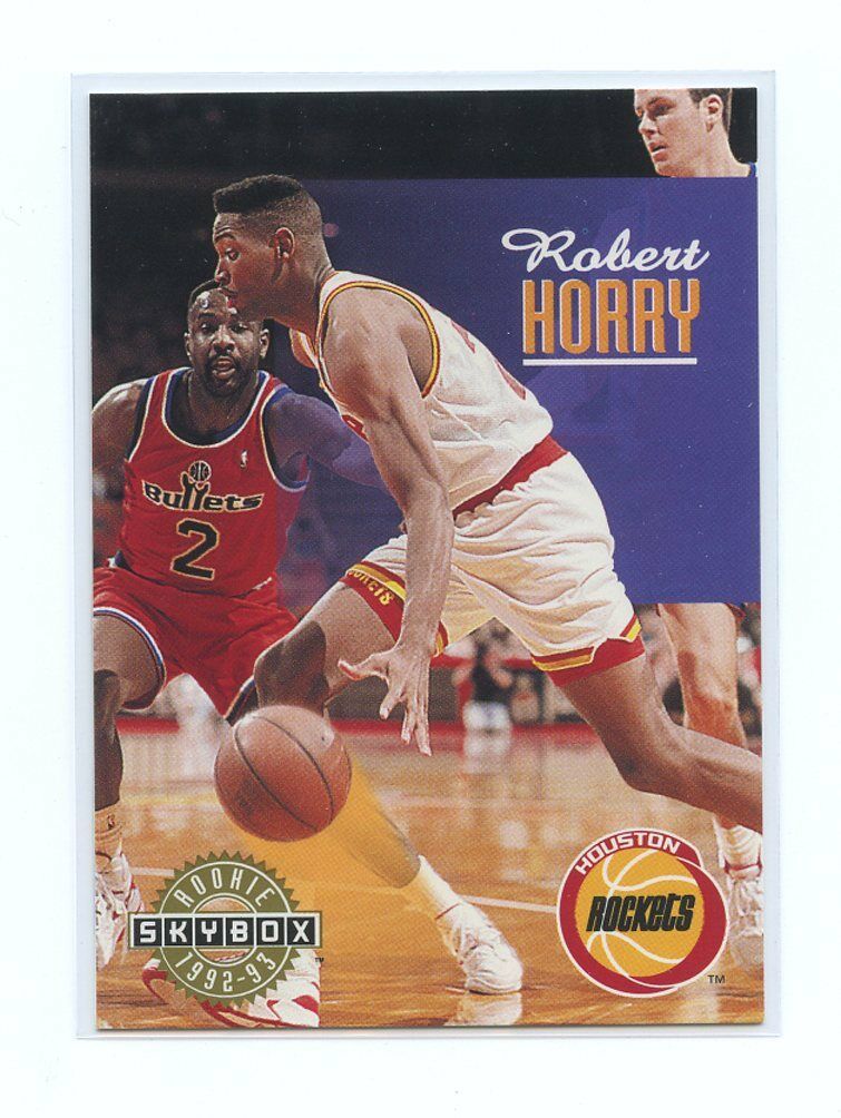 1992-93 SkyBox #345 Robert Horry Houston Rockets Rookie Card Image 1