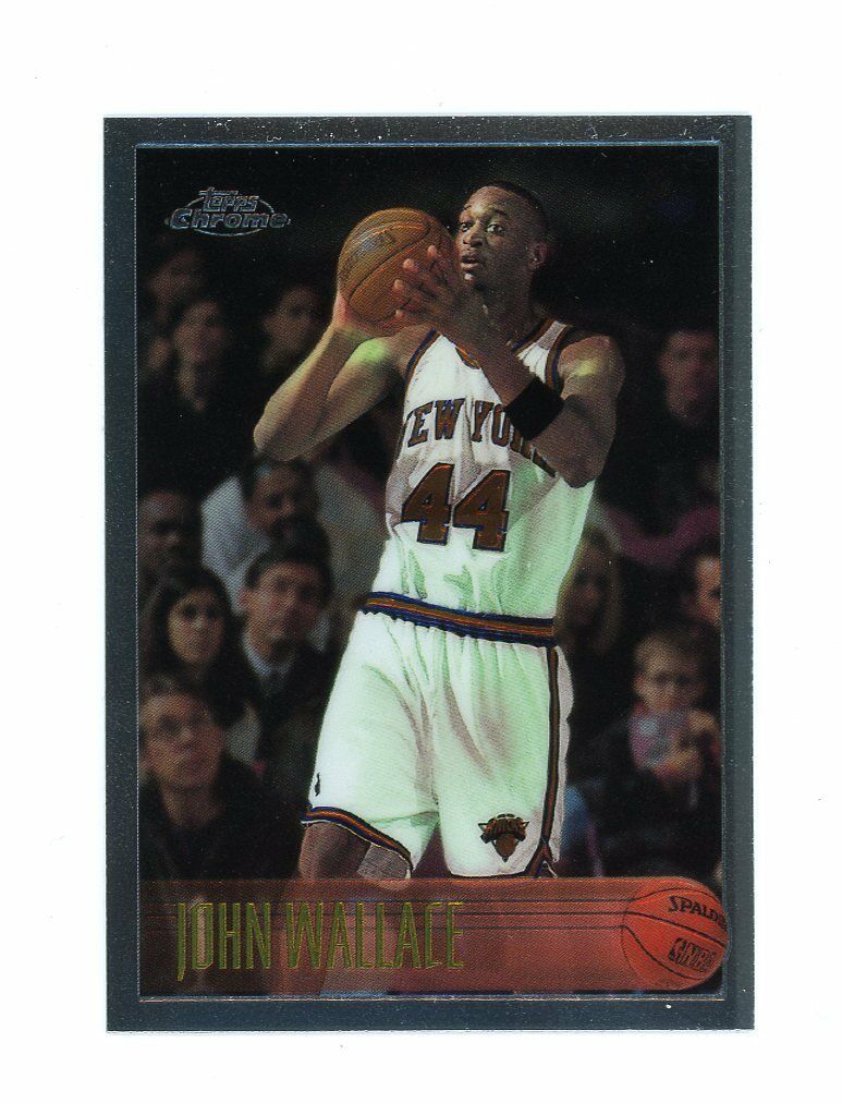 1996-97 Topps Chrome #189 John Wallace New York Knicks Card Image 1