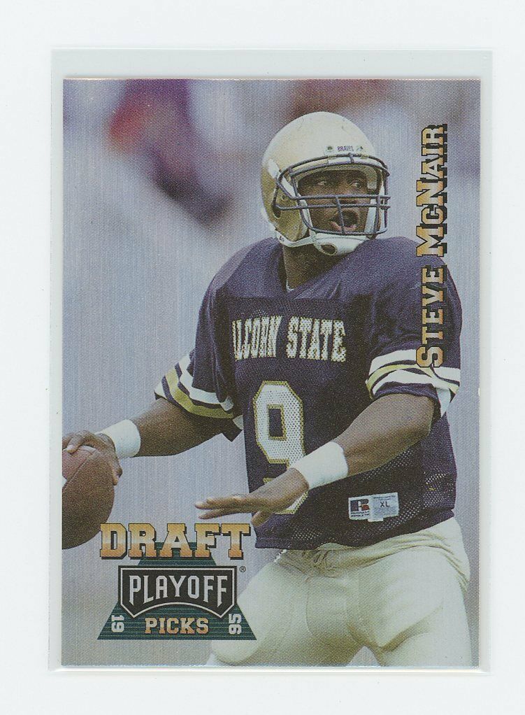 1995 Playoff Draft #182 Steve McNair Houston Oilers Rookie Card Image 1