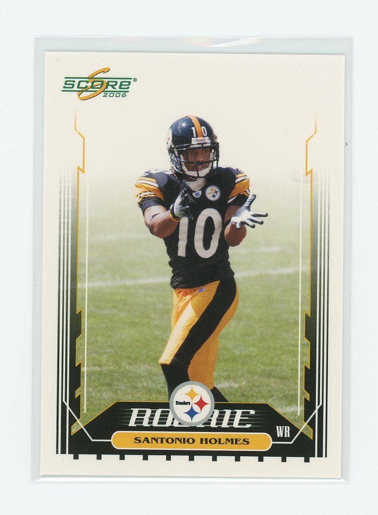 2006 Score #365 Santonio Holmes Steelers Rookie Card Image 1