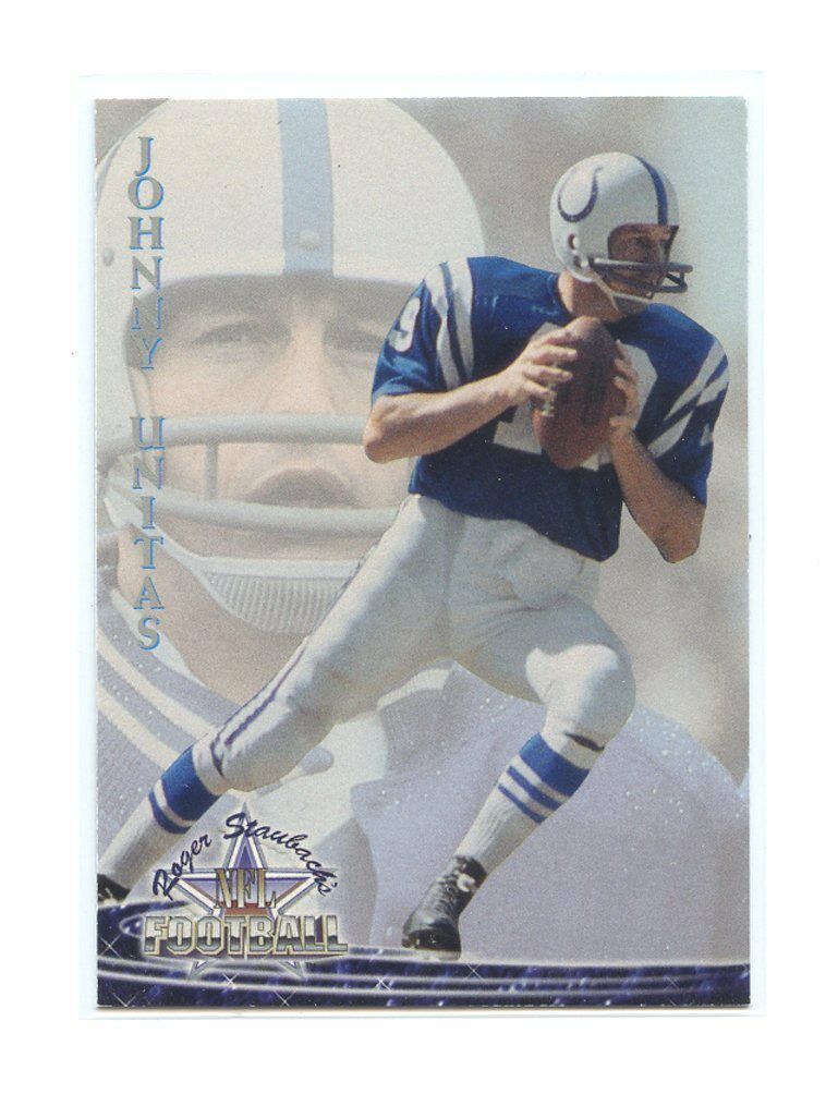 1994 Ted Williams Card Co. #6 Johnny Unitas Roger Staubach's Football Card Image 1