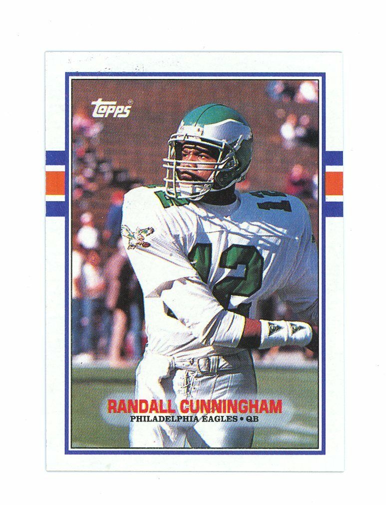 1989 Topps #115 Randall Cunningham Philadelphia Eagles 3rd Year Card Image 1