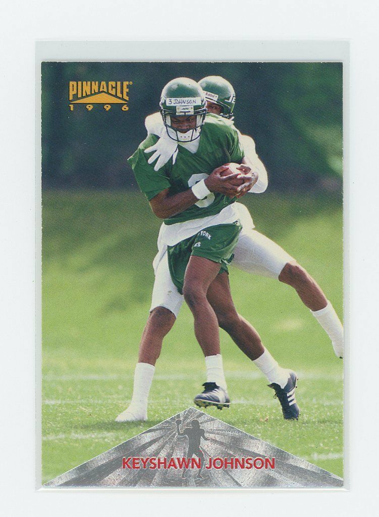 1996 Pinnacle Premium Stock #161 Keyshawn Johnson Jets Rookie Card Image 1