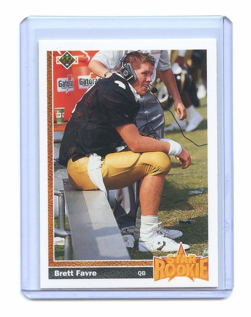 1991 Upper Deck #13 Brett Favre Atlanta Falcons Rookie Card Image 1