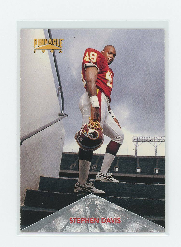 1996 Pinnacle Premium Stock #178 Stephen Davis Redskins Rookie Card Image 1