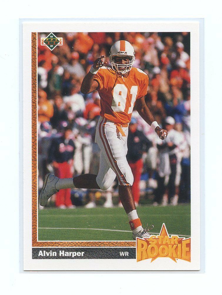 1991 Upper Deck #24 Alvin Harper Dallas Cowboys Rookie Card Image 1