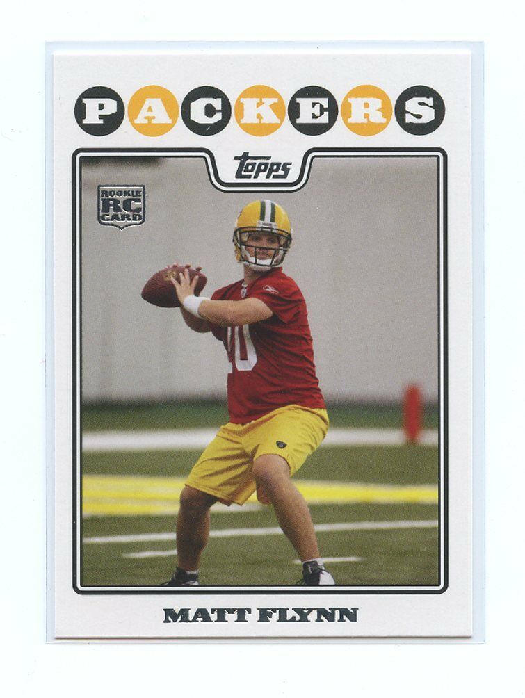 2008 Topps #342 Matt Flynn Green Bay Packers Rookie Card Image 1