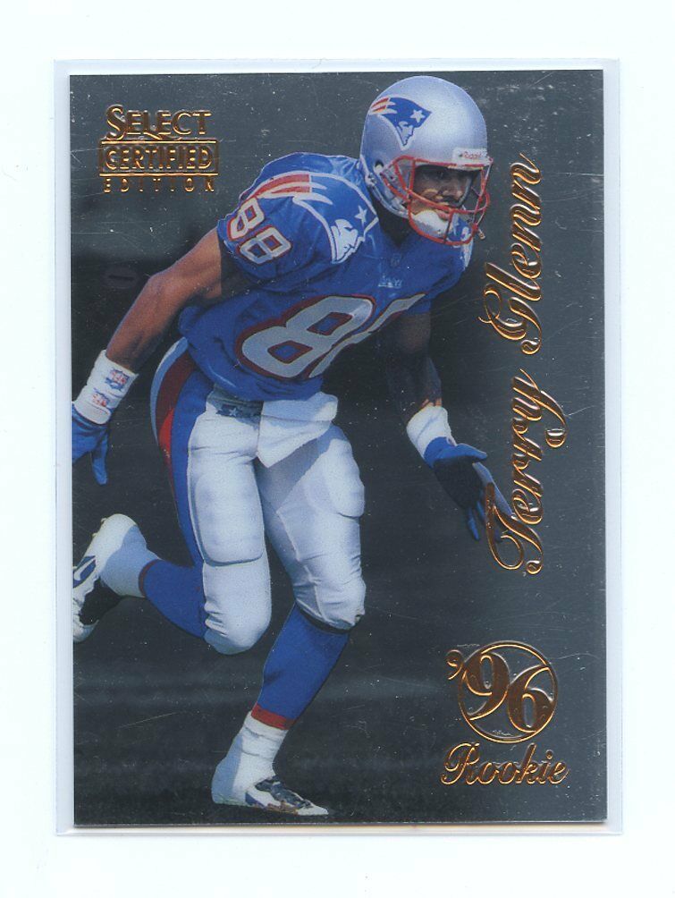 1996 Select Certified #93 Terry Glenn New England Patriots Rookie Card Image 1