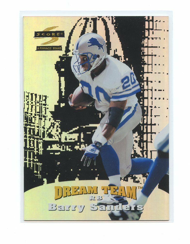 1996 Score Dream Team Promo Sample #5 Barry Sanders Lions Cards Image 1