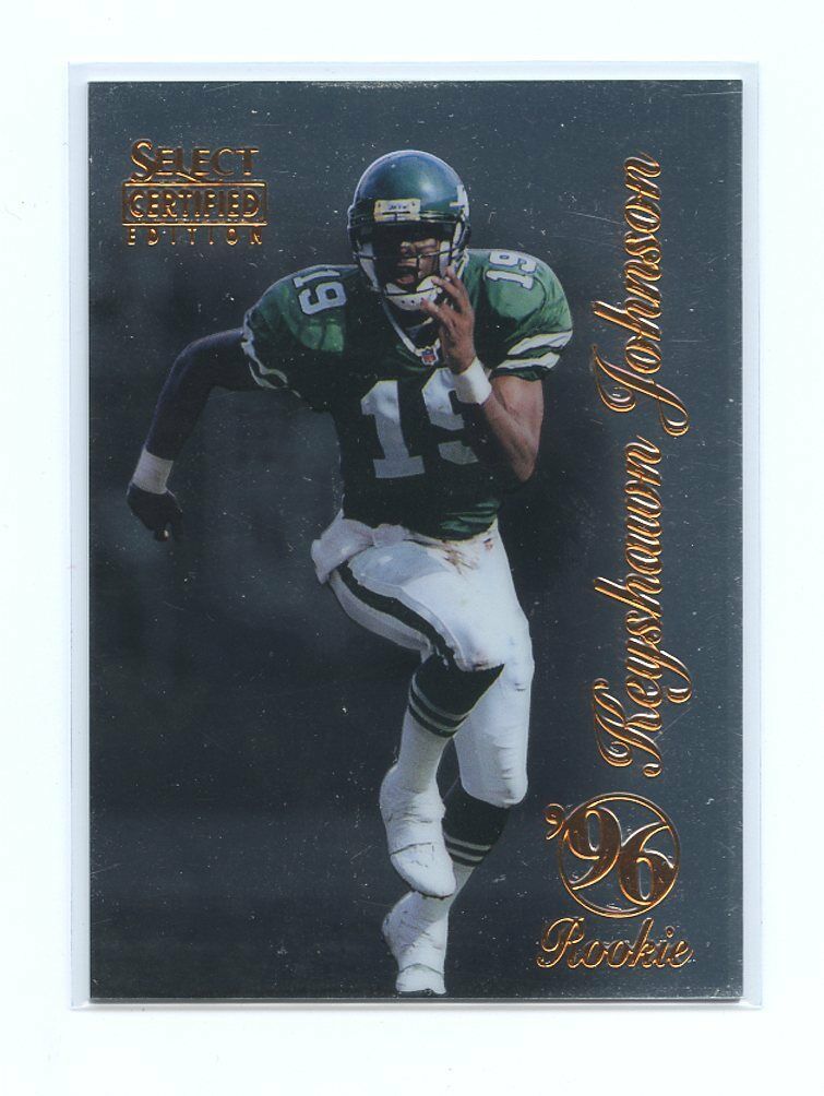 1996 Select Certified #105 Keyshawn Johnson New York Jets Rookie Card Image 1