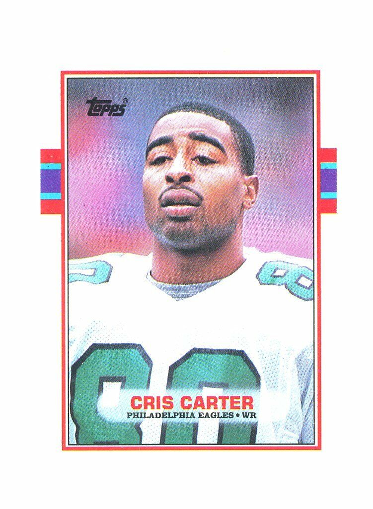 1989 Topps #121 Cris Carter Eagles Rookie Card Image 1