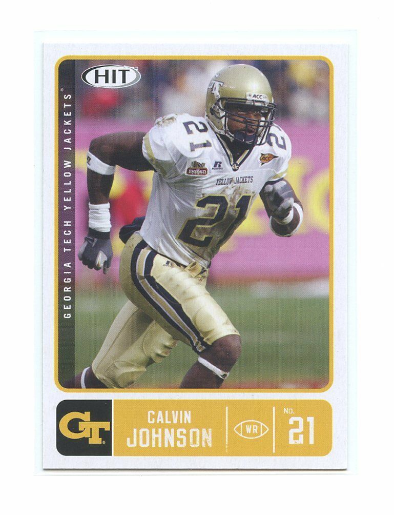 2006 Sage Hit #CJ Calvin Johnson GEORGIA Detroit Lions Rookie Card Image 1