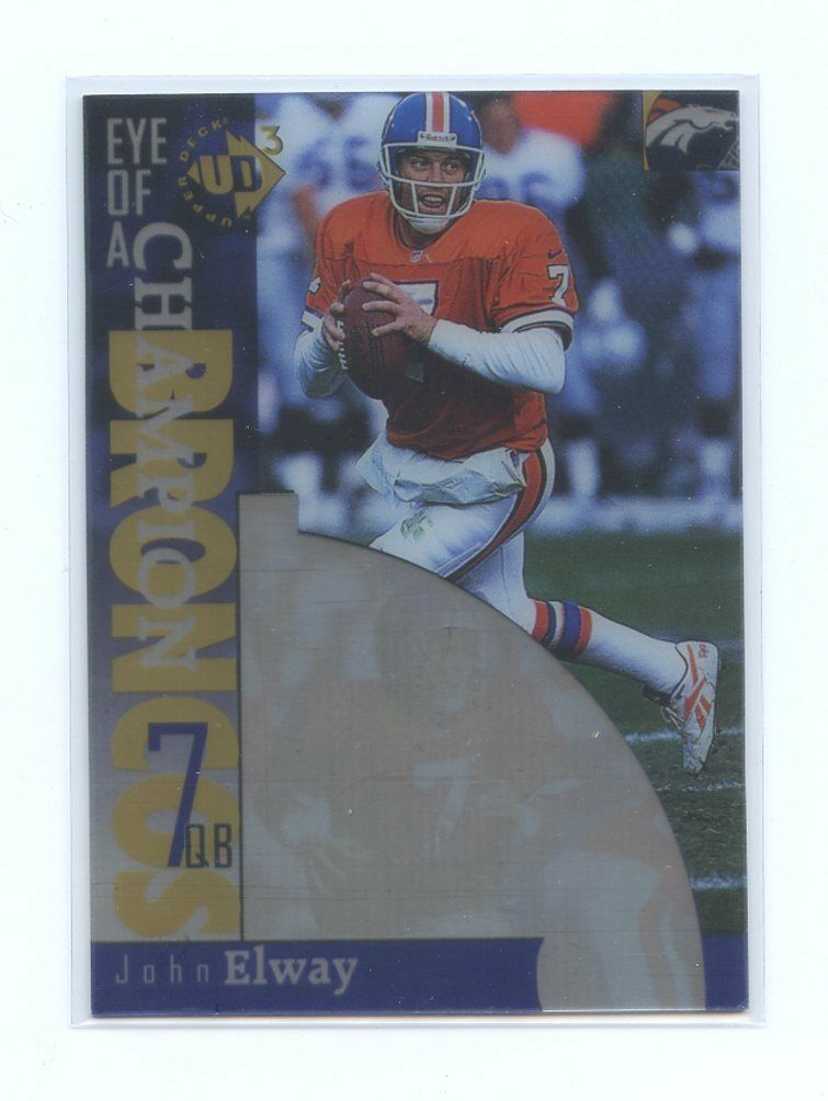 1998 UD3 #44 John Elway Denver Nuggets Eye of a Champion Card Image 1