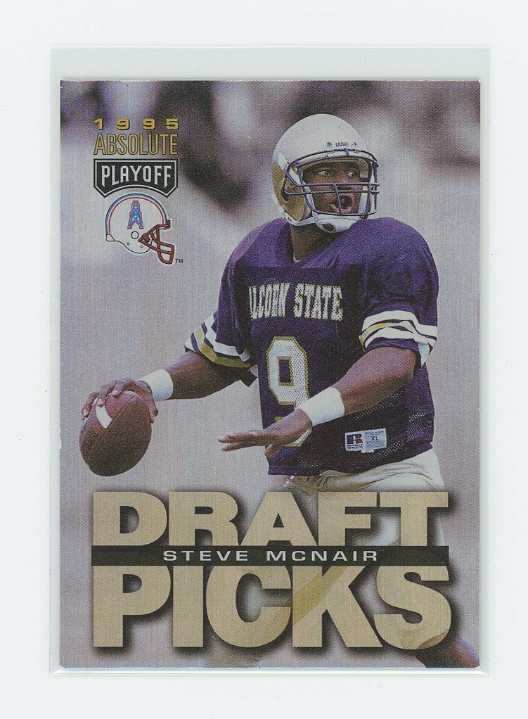 1995 Playoff Absolute Draft Picks #182 Steve McNair Houston Oilers Rookie Card Image 1