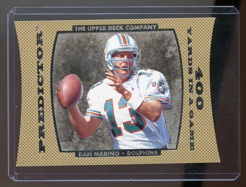 1996 Upper Deck Predictor Die-CUT #P96 Dan Marino Promotional Dolphins Card Image 1