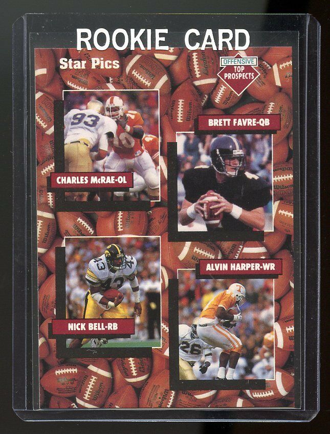 1991 Star Pics Top Prospects #109 Brett Favre Packers Rookie Card Image 1