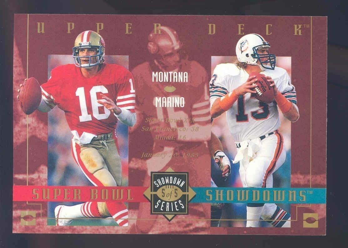 2003 Upper Deck Super Bowl Showdowns Lite/Tombstone #5 Joe Montana Dan Marino Image 1