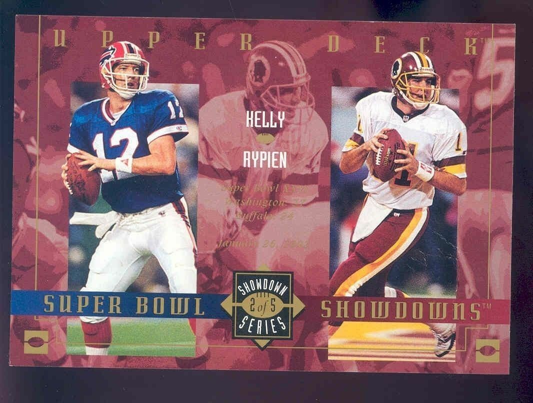 2003 Upper Deck Super Bowl Showdowns Lite/Tombstone #2 Jim Kelly Mark Rypien Image 1