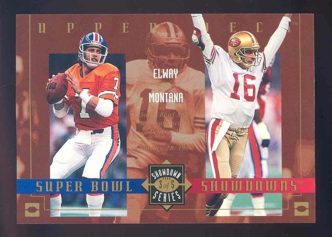 2003 Upper Deck Super Bowl Showdowns Lite/Tombstone #3 John Elway Joe Montana Image 1