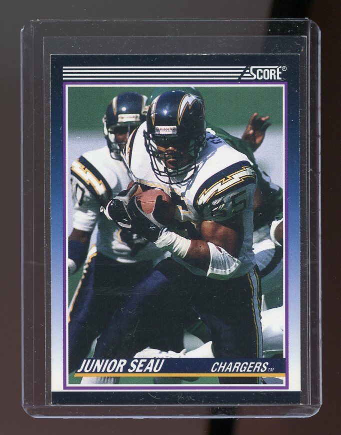 1990 Score Supplemental #65T Junior Seau San Diego Chargers Rookie Card Image 1