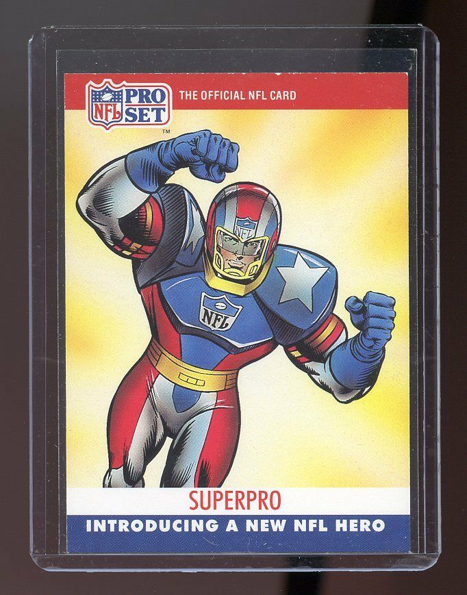 1990 Pro Set #NNO SuperPro Introducing a New NFL Hero USA Insert Card Image 1