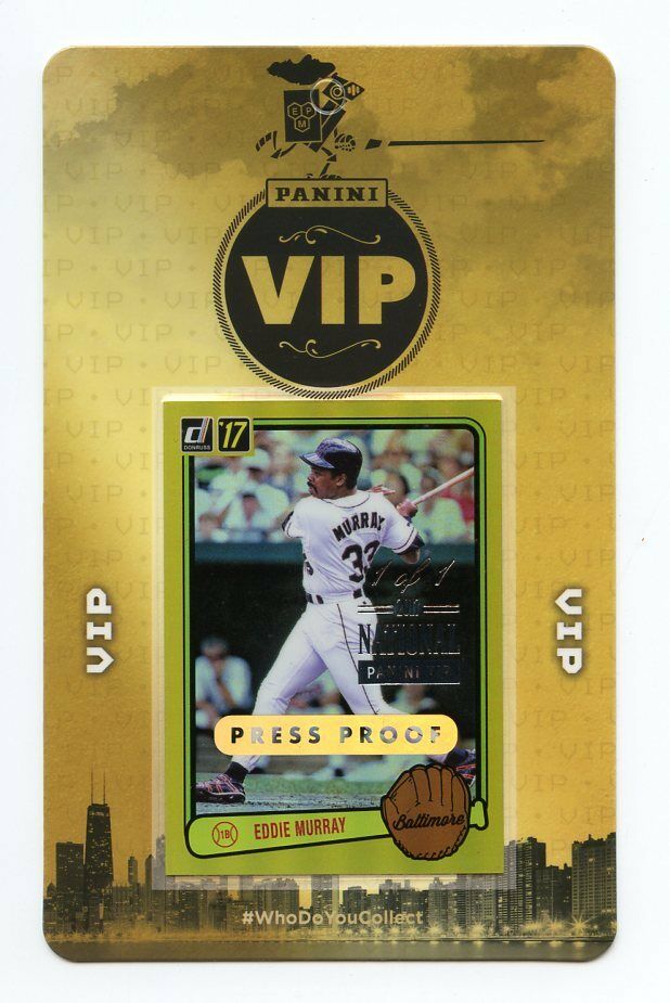 2017 Panini National VIP 1 of 1 Donruss Press Proof Eddie Murray Orioles Image 1