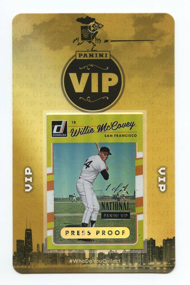 2017 Panini National VIP 1 of 1 Donruss Press Proof Willie McCovey Giants Image 1