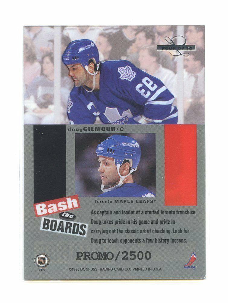 1996-97 Leaf Limited Bash the Boards #4 Doug Gilmour Maple Leafs /2500 Card Image 2