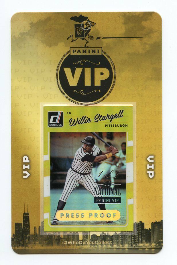 2017 Panini National VIP 1 of 1 Donruss Press Proof Willie Stargell Pirates Image 1