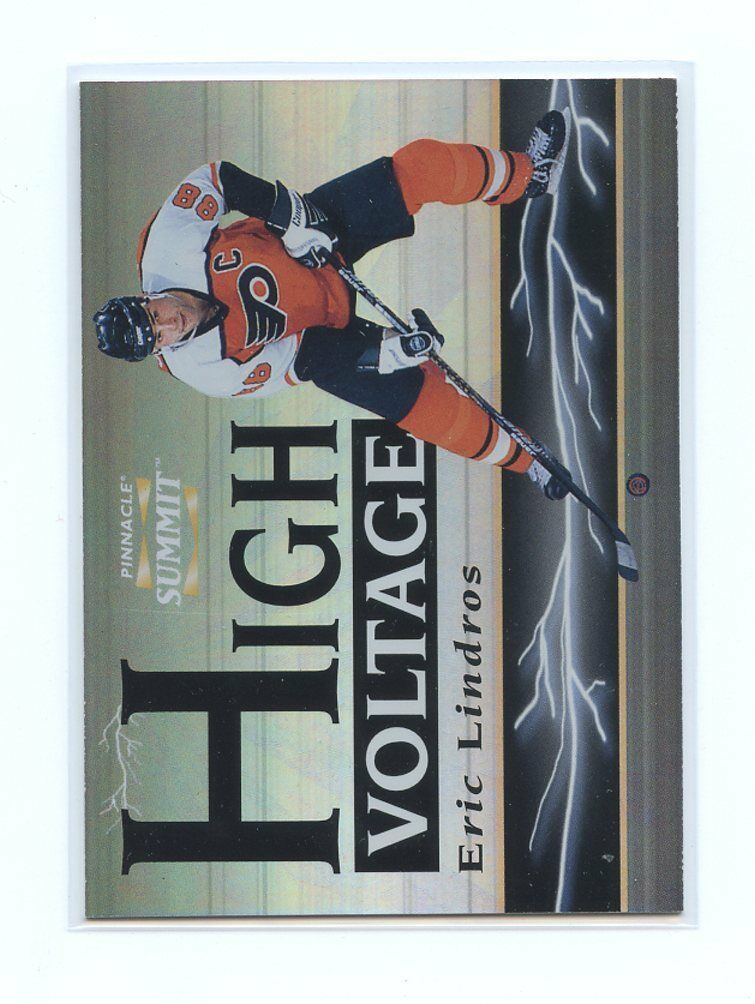1996-97 Pinnacle Summit High Voltage #16 Eric Lindros Flyers Promo Card Image 1